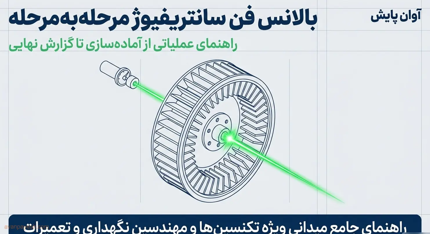 راهنمای مرحلهبهمرحلهی بالانس فن سانتریفیوژ در کارگاه و محل نصب